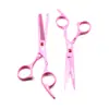 Tijeras de peluquería personalizadas rosas Freelander Tijeras de barbero tijeras planas tijeras para cortar flequillo tijeras dentadas finas
