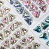 K9 Huazi corte boutique 12*13 ranura fondo puntiagudo decoración de diamante de corazón grande torcido Super flash cristal vidrio joyería para uñas