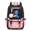 Mochilas para estudiantes de primaria y secundaria, mochilas para niños y niñas, mochilas infantiles lindas de dibujos animados de Stitch de gran capacidad