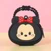 Bolsa de monedas con cremallera de silicona de dibujos animados Llavero de mano Color macarrón Mini bolsa de monedas Bolsa de almacenamiento para niños Regalo