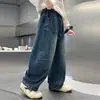 Pantalones para Niños Estilo Primavera y Otoño 2026 Nuevo Estilo Niño Otoño Niños Medianos y Grandes Ropa de Otoño Moda Infantil Pantalones Largos de Mezclilla Venta al por Mayor