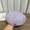 Boina de Metal Retro para Mujer Otoño Invierno Nueva con Diámetro Grande para la Cabeza, Estiliza Visualmente el Rostro, Boina de Artista, Sombrero Octogonal Versátil