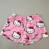 Pantalones Cortos de Dibujos Animados Populares Europeos y Americanos Kt Hello Kitty para Mujer, Verano Finos Holgados Casuales para Casa