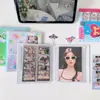 Álbum de Tarjetas de Cuatro Marcos Estilo Dulce y Fresco Estilo Coreano Formato Ancho Almacenamiento de Postales de 6 pulgadas Álbum de Fotos para Estudiantes