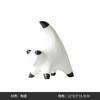 Adornos minimalistas de cerámica pintados a mano con forma de gato abstracto en blanco y negro, estilo nórdico, para habitación infantil, decoración creativa de escritorio.