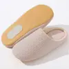 Pantuflas otoño e invierno japonesas punta abierta lavables a máquina suela de tela silenciosa pantuflas silenciosas para mujer suela suave para el hogar interior pantuflas de algodón