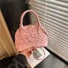 Bolso de Mano Grande de Concha Bordada con Forma de Corazón Estilo Coreano para Mujer 2026 Nuevo de Moda Tendencia Bolso Cruzado de Hombro Casual para Mujer