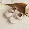 Zapatos de princesa moda coreana para niñas 2026 primavera y otoño modelo nuevo mocasines de suela blanda para niñas pequeñas zapatos pequeños de cuero retro elegantes