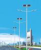 Luz de calle solar de 6 m para exteriores, impermeable, con brazo de concha, luz de calle solar, comúnmente utilizada en la construcción de ingeniería de caminos rurales