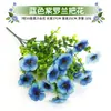 Flores Artificiais Eucalipto Violeta Glória da Manhã Plástico Buquê Falso Calha de Flores Canteiro Engenharia Caixa de Flores Decoração de Arranjo de Flores
