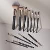 Juego completo de brochas de maquillaje Gemon, brocha para rubor, brocha para máscara, brocha para delineador de ojos, brocha plana para sombras de ojos, brocha para cejas, brocha para rubor en forma de V.