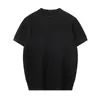 Camiseta de Tricô com Gola Careca de Manga Curta Jianheng Masculina Estilo Old Money, Tamanho Grande Caimento Solto Versátil para o Verão