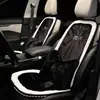 Cojín para Coche Pelo de Conejo Borde Blanco Cubierta de Asiento de Coche de una Pieza Invierno Felpa Cálido Engrosado Celebridad de Internet Diosa Coche Cojín Gordo
