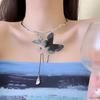 Dulce Fresco Sentido del Diseño de Chica Picante Borla de Mariposa Collar Mujer Gargantilla Anillo de Cuello Accesorios Cadena Collar Cadena Clavícula Venta al por Mayor