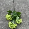 Fabricante de Flores Artificiales para Bodas Verdes Hortensia Verde Rosa Rocío de Golondrina Loto Bola de Cebolla Decoración Suave para Bodas Flor Artificial al por Mayor