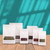 Bolsas de Papel Kraft Blancas con Cierre Autoadhesivo y Base Auto-Soportante, Adecuadas para Empaque de Té, Snacks y Alimentos, con Ventana Transparente, Bolsas Kraft Autoadhesivas Personalizables