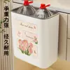 Cubo de basura de cocina para colgar en la pared para uso doméstico, se cuelga en las puertas de los gabinetes, no requiere taladro, contenedor de almacenamiento de residuos de cocina, sin necesidad de agacharse, papelera sin tapa