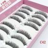 Pestañas Postizas Tejidas a Mano Puras Dai Feiyan, Estilo Cruzado Corto Naturalmente Grueso C42 # 10 Pares de Pestañas
