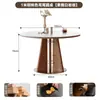 2026 Nuevo Estilo Vintage Sala de Estar Mesa de Comedor de Pizarra Mesa de Comedor Redonda de Diseño para el Hogar con Sillas
