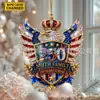 Adorno Navideño de Acrílico Tema Patriotismo 2026 250 Aniversario de la Fundación de los Estados Unidos Regalo Navideño