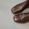 Versão em Couro de Vaca~Botas Chelsea Estilo Britânico Salto Grosso Botas Martin Femininas 2026 Novas Botas Emagrecedoras Couro Genuíno Temperamento Botas Curtas