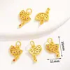 Novo Estilo Chinês Banhado a Cobre Ouro Real Contas de Gota de Óleo Espaçador Pingente Geométrico Dourado Antigo Pulseira Charme Acessórios de Joias DIY