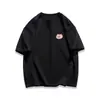 Camiseta de manga corta de seda de leche para verano, estilo universitario, estampado de cerdito de dibujos animados lindo, para hombres y mujeres, top casual holgado