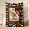 Manta de siesta de franela con estampado de collage de gallo de granja vintage TEMU transfronteriza, manta decorativa para sofá de animal lindo