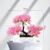 Vendas diretas da fábrica Pinheiro Grama de quatro patas Planta artificial Pinheiro acolhedor Pequeno vaso de plástico Bonsai