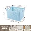Cesta de almacenamiento de plástico para uso doméstico, caja de almacenamiento de escritorio, cesta de almacenamiento para artículos varios de cocina, caja de bocadillos y juguetes para jardín de infantes