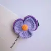 Crochê de lã pequeno animal deitado coelho patinho amarelo pequena raposa amarela porquinho Hello Kitty presilha infantil acessórios de cabelo