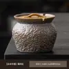 Cenicero doméstico vintage con tapa anti-ceniza, cenicero de estilo antiguo para mesas de té y salas de estar, hecho de cerámica de ceniza y cerámica gruesa