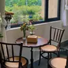 Mesa y Sillas de Comedor Estilo Mid-Century Americano, Sillas de Comedor Francesas, Mesa y Sillas de Cafetería Retro, un Juego Completo de Mesas y Sillas de Comedor Comerciales