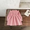 Ins Estilo Coreano Niñas Bebé Algodón Lana Tejido Otoño e Invierno Cálido Vestido Niños Suéter Falda Conjunto