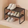 Panel Divisor en Capas para Zapatero, Organizador Extensible para Almacenamiento de Zapatos, Zapatero de Doble Capa Ahorrador de Espacio para Uso Doméstico