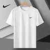 Camiseta de Manga Curta com Sensação de Gelo para Homens no Verão, Camiseta Masculina para Corrida e Fitness, Camiseta de Secagem Rápida em Seda Gelo, Top Esportivo Elástico Masculino