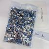 1440 Piezas de Joyería de Diamantes Planos para Uñas, Lujo Ligero, Elegantes Diamantes Azules para Uñas en Forma de Ojo de Caballo Torcido Mini Grandes y Pequeños