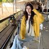 Cárdigan Suéter de Lana Floral Coreano de Longitud Media para Mujer Otoño e Invierno Nuevo Manga Larga Holgado Estilo Perezoso Chaqueta de Punto Superior