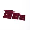 Bolsa de Veludo Personalizada com Logo Cordão Cordão Pequena Bolsa de Viagem Portátil Armazenamento de Brincos Colar Anel Bolsa de Presente