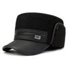 Gorra de béisbol de invierno para hombre, para papá de mediana edad y mayor, con orejeras gruesas y cálidas, gorra con visera, gorra para exteriores que combina con todo.