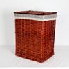 Cesto de roupa suja trançado cesto de roupa suja com tampa grande de rattan cesto de armazenamento de vime para roupa suja loja de panela quente balde de roupa suja atacado