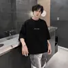 Camiseta Branca Streetwear Pesado Americana Masculina Tendência High-End Verão Cleanfit Manga Curta Rogue Cool Camada Base Manga Sete