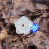 Brincos de Flor Fresca Estilo Floresta de Verão, Anéis de Flor de Cinco Pétalas Doces Versáteis Coreanos e Japoneses, Acessórios de Orelha Sem Piercing