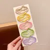 Presilhas coloridas laterais para franja de crianças, estilo coreano fofo, presilhas de cabelo de alta qualidade e requintadas, presilhas para bebê estilo dopamina que não danificam o cabelo