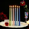 Velas Degradê em Formato de Cone, 4 Peças/Caixa, 25cm, Velas Espirais Longas Coloridas Morandi Estilo Europeu