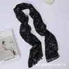 Lenço de Chiffon de Seda Versátil Moda Proteção Solar Quente Respirável Decorativo Lenço de Gaze Proteção de Pescoço para Todas as Estações Lenço Presente para Mulheres