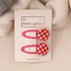 Nuevo Scrunchie de Tela a Cuadros para Niños, Diadema Elástica Dulce y Linda, Pinza para el Pelo de Flequillo Lateral