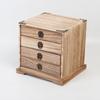 Caja de té Pu'er de madera maciza, bandeja de té retro, estante para té, caja de regalo con forma de pastel de hojas, caja de almacenamiento multicapa tipo cajón, estante de almacenamiento