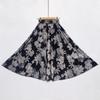 Entrega en una sola pieza ropa de verano para mujeres de mediana edad y mayores falda de seda helada falda solar vestido de madre falda larga baile danza cuadrada