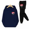 Outono 2021 Novo conjunto esportivo casual masculino com estampa de logo Rua Masculino e feminino casais suéter quente com capuz